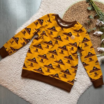   Langarmshirt Longsleeve Kinder   Gr.  98/104 NEU Handmade *Kleiner Maulwurf*