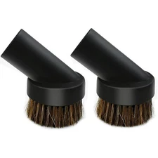 2PCS Black Round Dust Brush 1.25'' Vacuum Hose Horse Hair for Most Vacuums