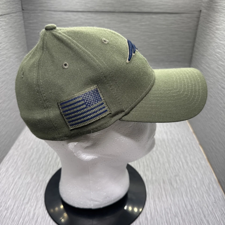 New England Patriots New Era 39THIRTY NFL Salute to Service Olive Hat S/M - Image 4 of 4