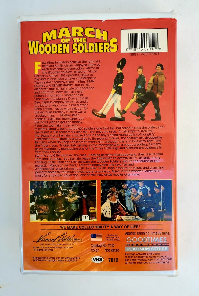 MARCH of The WOODEN SOLDIERS VHS BABES IN TOYLAND COLOR LAUREL  