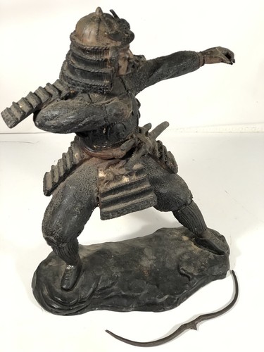 Chinese Bronze Samurai Warrior With View Display 16" Tall - Picture 5 of 12