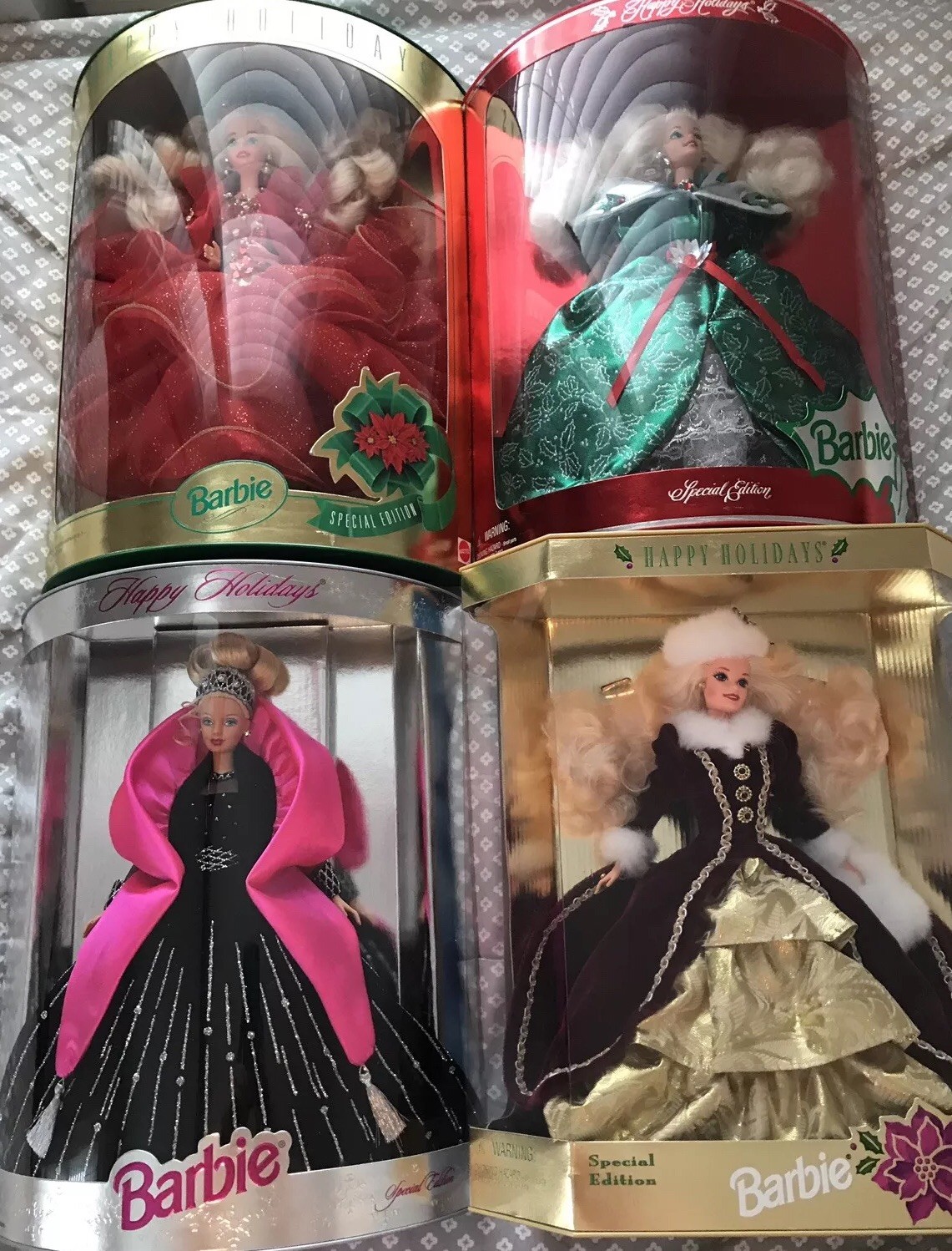 1993 1995 1996 1998 felices vacaciones Barbie Muñeca Colección edición especial Nuevo en Caja 1993 1995 1996 1998 felices vacaciones Barbie Muñeca Colección edición especial Nuevo en Caja