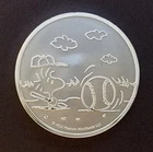2022 Peanuts Woodstock Baseball Bullion Rare-999 Silver 1 Oz Ounce Art Bar Round