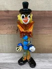 Murano Handcrafted Art Glass Clown Blown Venetian Glass Sculpture 12" Italy 🇮🇹