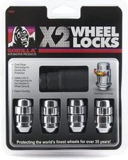Gorilla X2 Wheel Locks 12mm x 1.50 Thread Bulge Acorn 12x1.5 Lug Nut 71631X