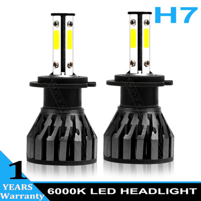 H7 LED Headlight Bulb Conversion Kit High Low Beam Lamp 6000K White 2 Bulbs New