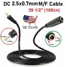 1M/3.3ft DC Male-to-Female Power Extension DC 2.5 x 0.7mm Connector cable