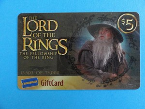 BLOCKBUSTER GIFT CARD LORD OF THE RINGS GANDALF #13,503 -NO VALUE ON CARD | eBay