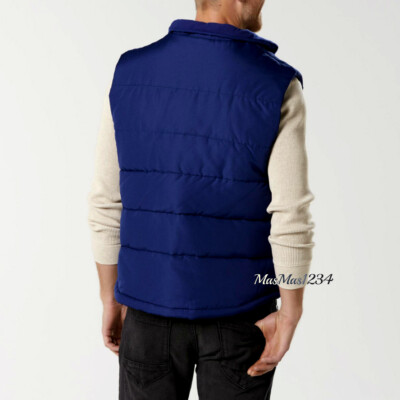 Pockets Outdoor Life Men's Puffer Vest Waxed Cotton Down