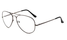 Classic Clear Lens Glasses Pilot Design Office Nerdy Smart Retro Vintage UV 100%