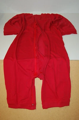 BEHREND Someda pflegeoverall Pflegeanzug Shorty Beinreißverschluss Damen und Herren Rot