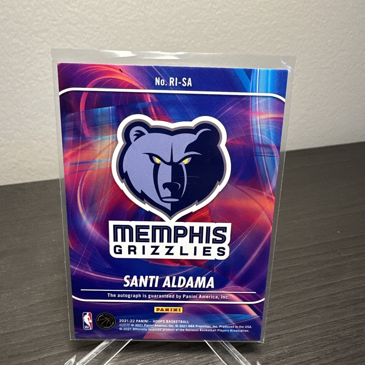 2021-22 Panini NBA Hoops - Rookie Ink Santi Aldama #RI-SA Red /25