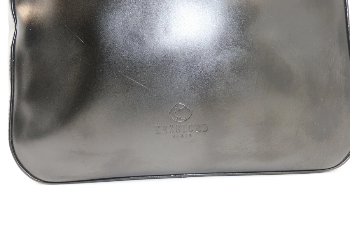 KESSLORD handbag worn shoulder black leather TBE made in FRANCE