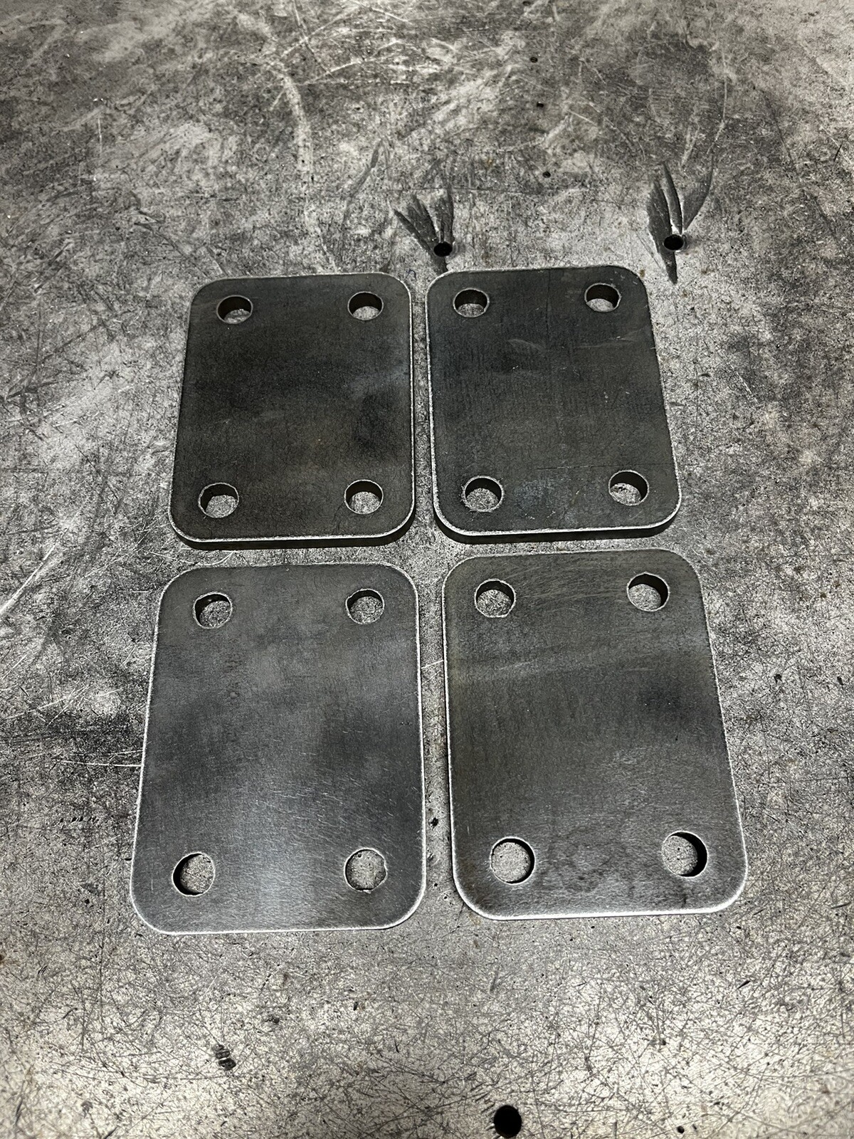 caster wheel mounting plate 1/4” steel (Set Of 4) eBay