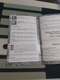 Sega Saturn Tomb Raider Booklet Only