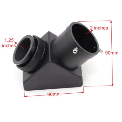 Celestron 2 Inch 90 Degree SCT Diagonal Mirror with 1.25'' Adapter for Telescope