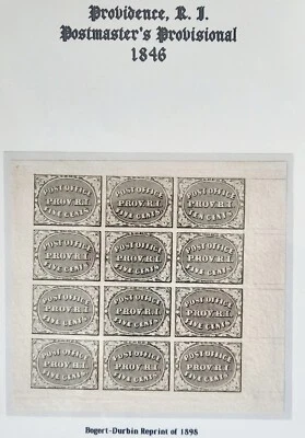 United States stamp 1848/1898 5c gray-black reprint block Scott #10x MG RARE - Image 1 of 4