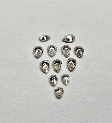 GENUINE, NATURAL PEAR SHAPED DIAMONDS! 12 STONES 1.82CT  t.w.