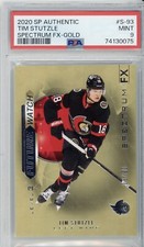 2020-21 UD SP AUTHENTIC Tim Stutzle GOLD RC ROOKIE SPECTRUM FX BOUNTY /50 PSA 9