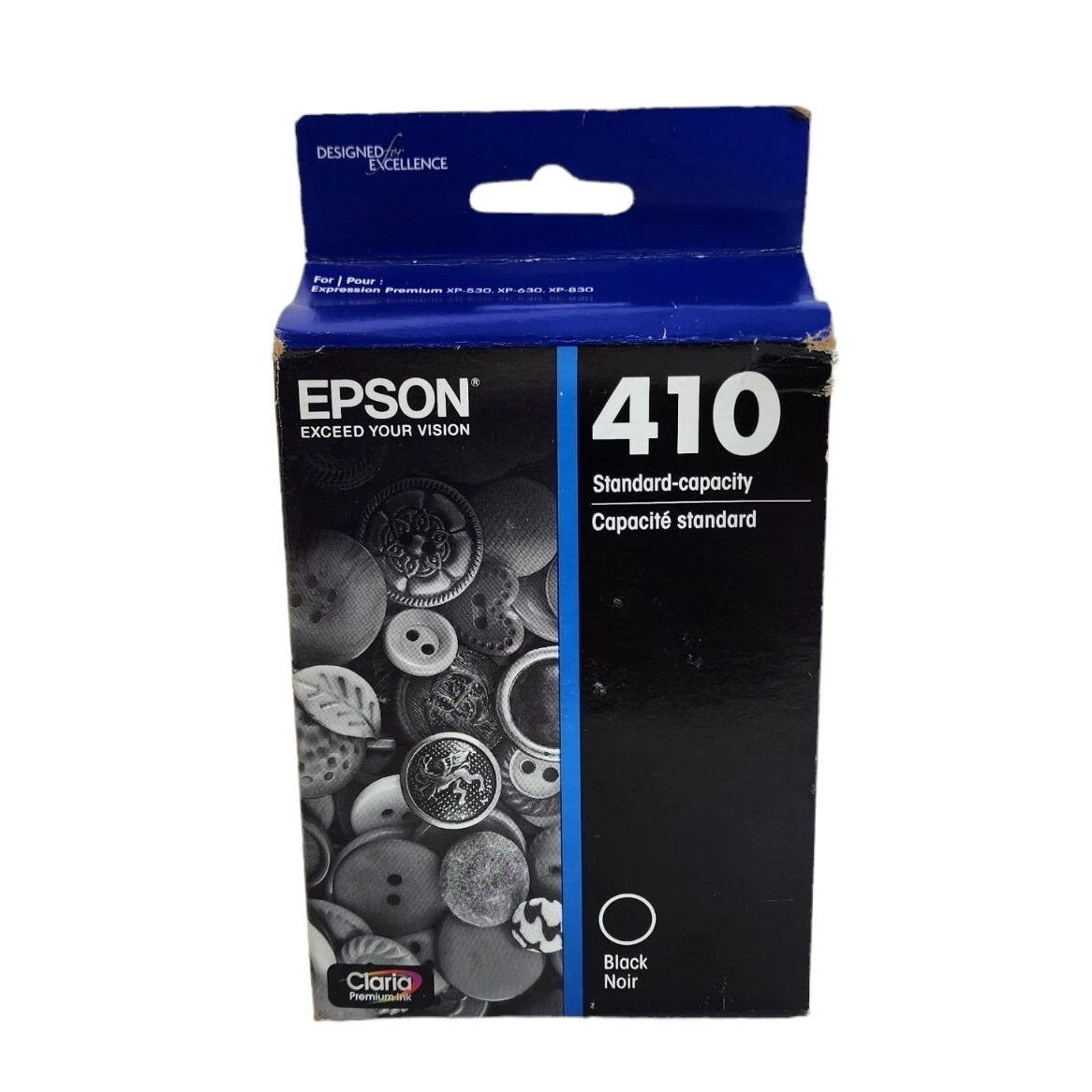 GENUINE EPSON 410 BLACK Ink Cartridge New Sealed in Box NIB Exp 05 2018