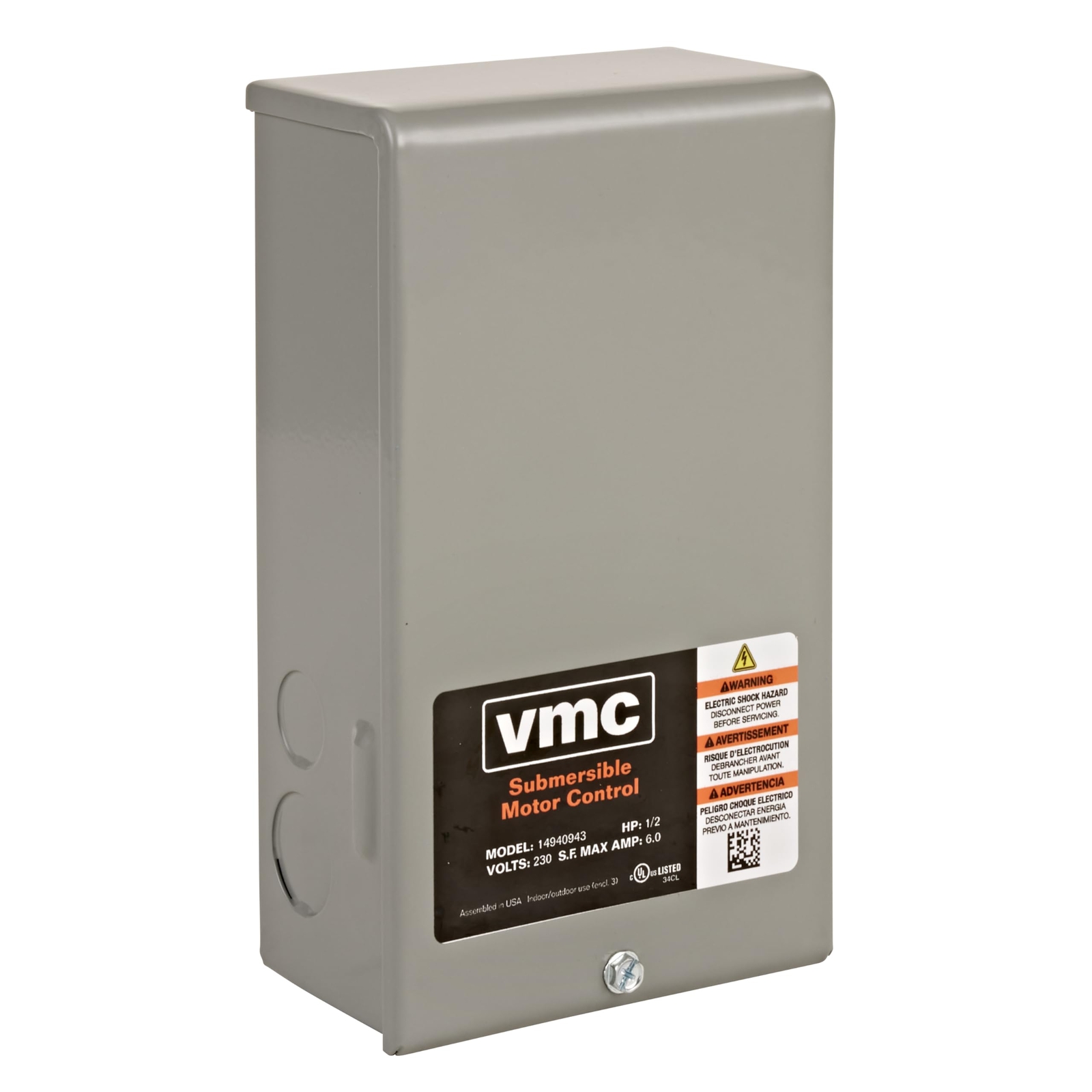 Red Lion 640190 RLCB07-230 3/4-HP 230-Volt VMC Control Box,Submersible Well Pump