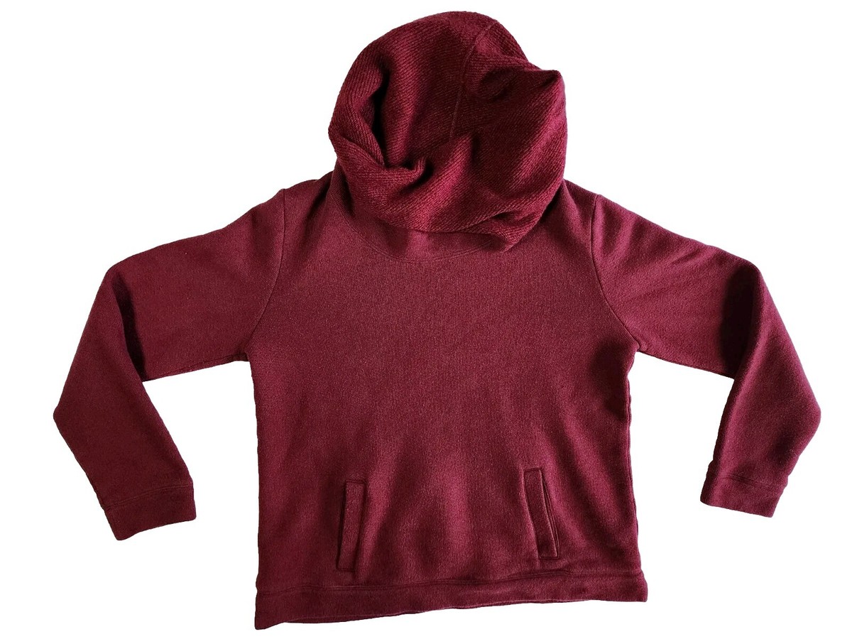 J Crew Red Cowl Neck Long Sleeve Pullover Sweater Red Cardigan Womens XL