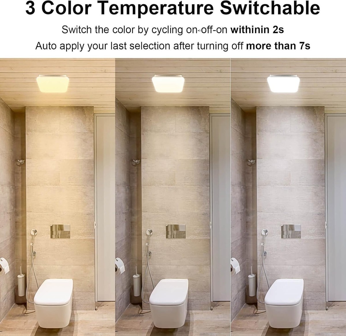 Bathroom Fan with Light JOEAONZ 110 CFM Low Noise 107 sq ft 3