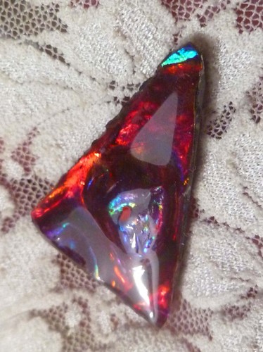 AMMOLITE Purple Blue RED GEM! Gemstone Amazing! 34x22mm - Picture 2 of 6