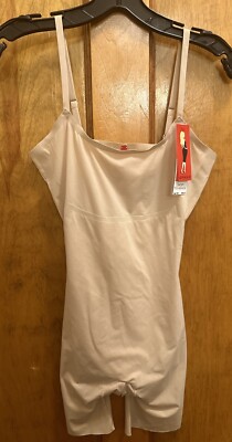 SPANX THIN-STINCTS #2217 Adjustable Strap Mid-Thigh Body Shaper Nude - Medium