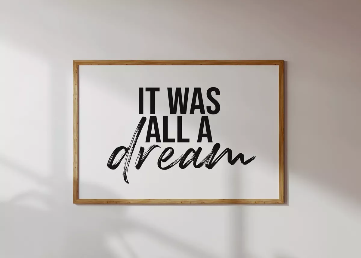 It Was All a Dream Print Hip Hop Lyrics Print Biggie Smalls 