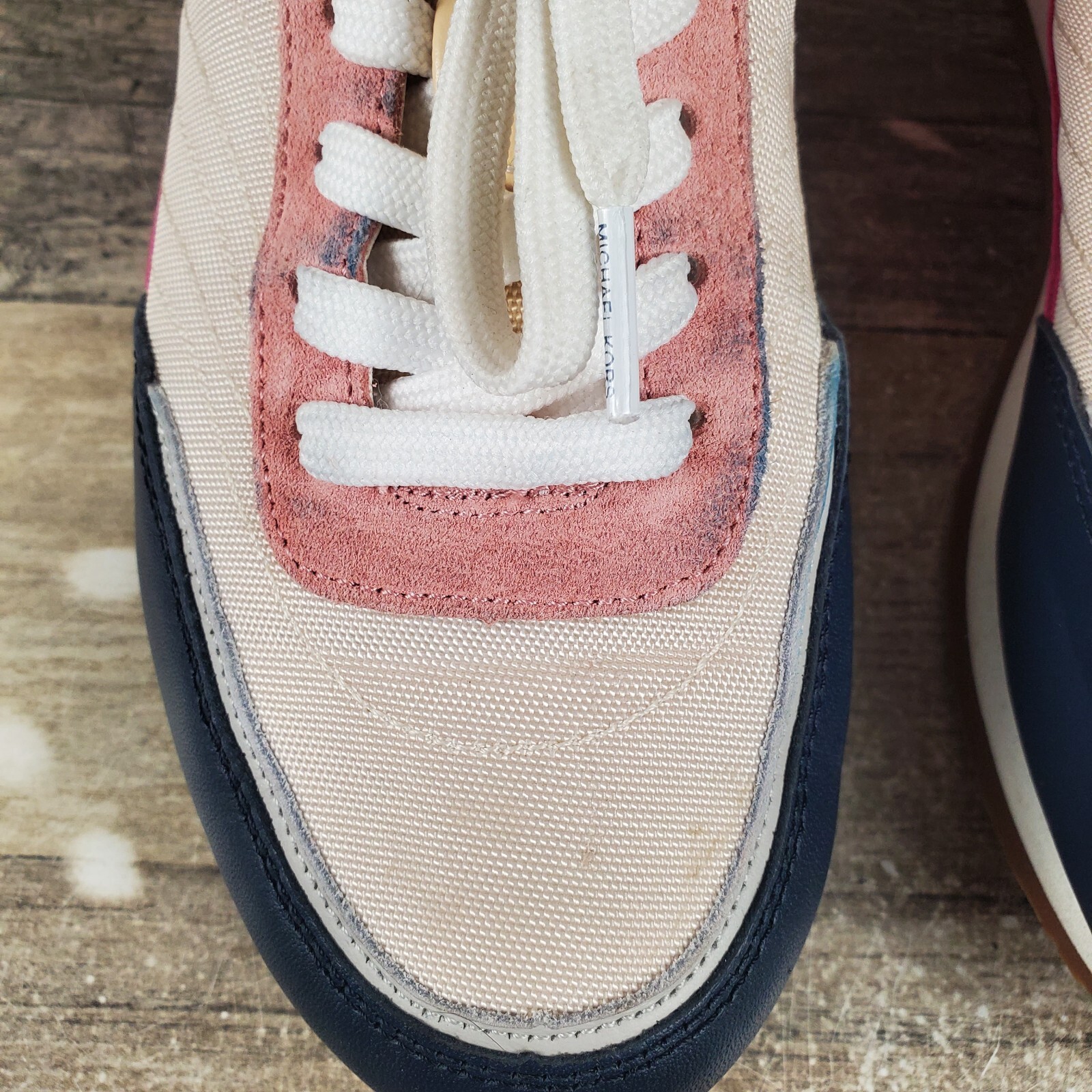 Michael Kors Callan Womens Shoes Sz 7.5 M Trainers Light Cream Multi Sneakers thumbnail 3