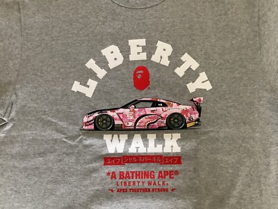 Authentic a bathing ape bape x LBWK tee #1 t shirt gray M L XL new