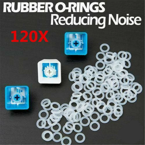 120Pcs Dampers Keycap White Rubber O-Ring Mechanical keyboard For Cherry MX AU