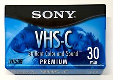 NEW Sealed Lot of 2 Sony VHS-C Premium Camcorder Cassette Tapes 30 Minutes