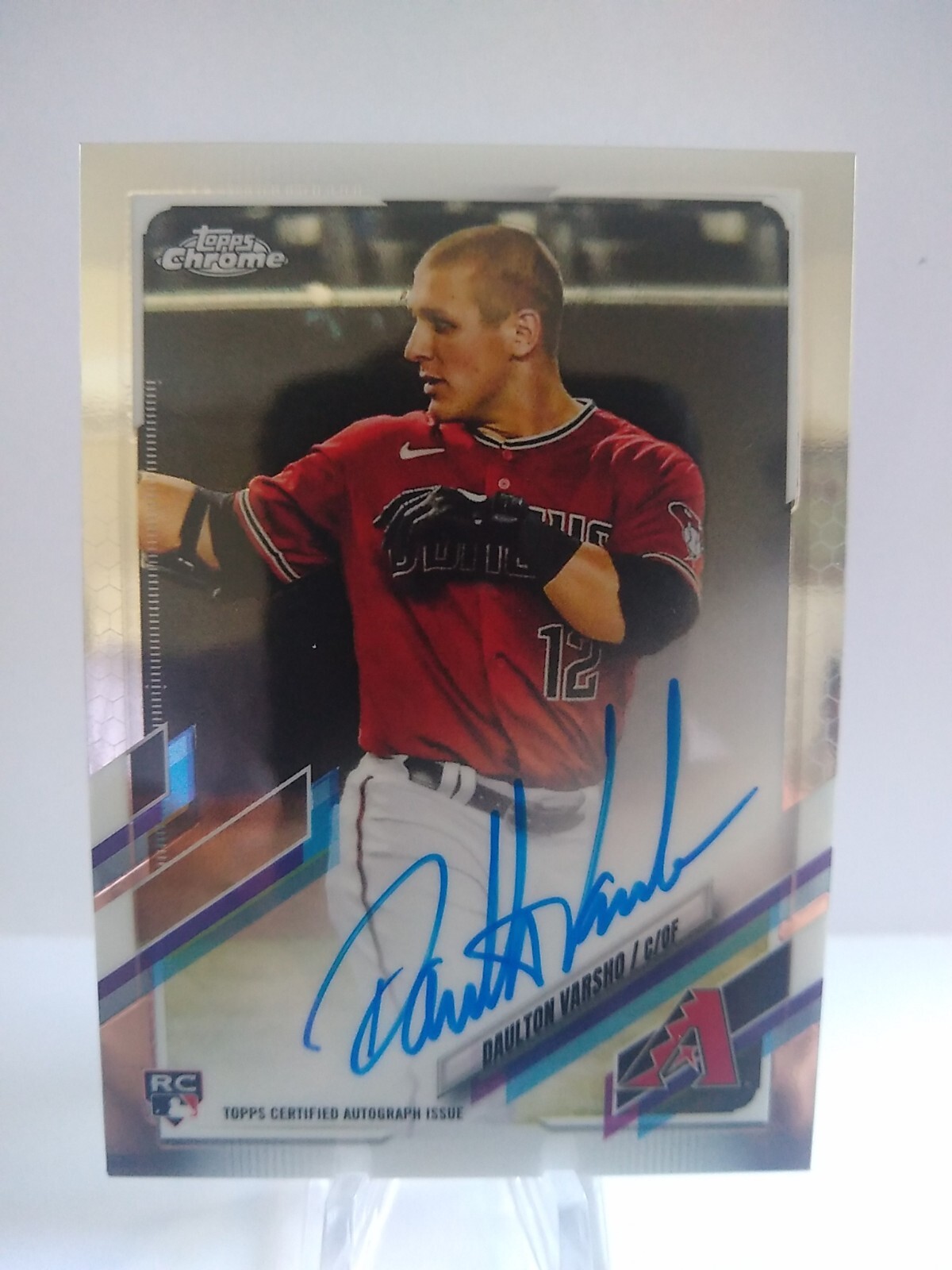 2021 Topps Chrome Autograph Daulton Varsho #RA-DV Rookie RC Baseball Card