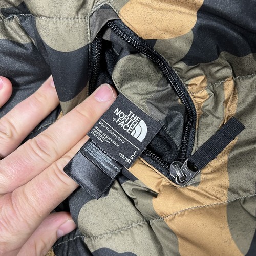 The North Face Jacket Youth Large 14/16 Green Camo Reversible Sherpa Puffer - Picture 4 of 13