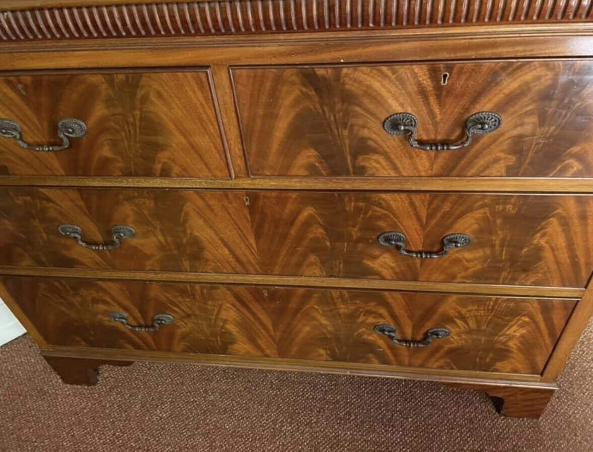 Antique Mahogany Linen Press eBay