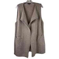 Staccato Long Vest Duster Soft Knit with Pockets S Boho CottageCore Women's