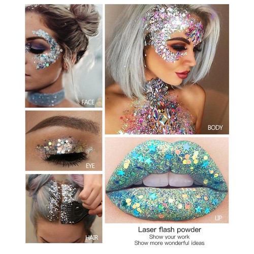 Chunky Glitter Face & Body Gel Holographic Face Paint Dress Eye Glitter Up丨UK - Picture 4 of 21
