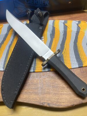DISCONTINUED Gerber Utility Bowie 5978 Fixed Blade Coffin Handle Knife W/Sheath
