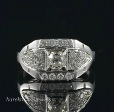 2.98CT Lab-Created Round Cut Diamond 14K White Gold Over Engagement Wedding Ring