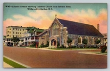 Linen Atlantic Avenue Lutheran Church Sheldon Hotel Wildwood New Jersey P464A
