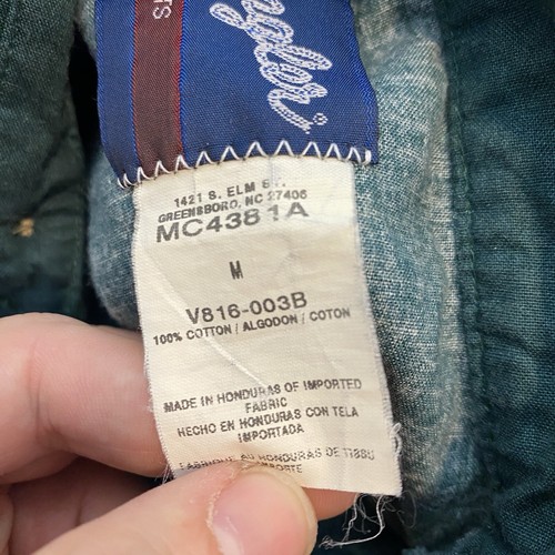 vtg Wrangler Shirt Mens Medium Aztec Striped Blue Peal Snap Western Cowboy - Picture 7 of 13