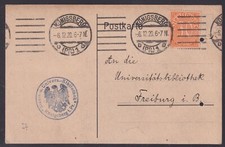 DEUTSCHES REICH, Dienst Mi. 27, K&ouml;nigsberg/Pr. - Freiburg, 6.12.20,Ablagelochung