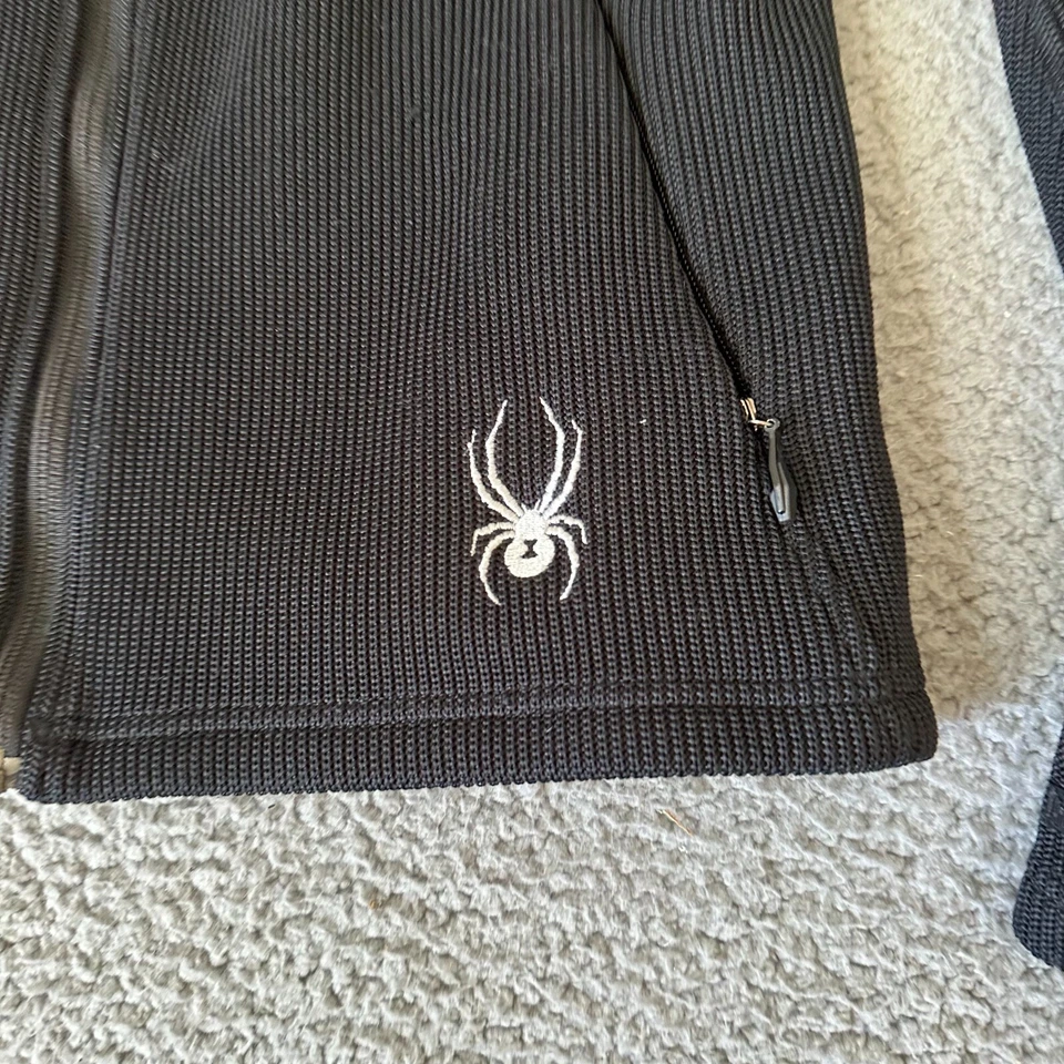 Spyder Suéter Mujer 14 Negro Cremallera Completa Tejido Polar Damas Sudadera Foto 2 de 4