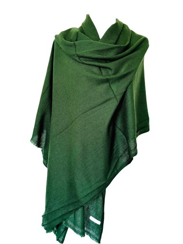 Dark Green Handmade Pashmina Shawl Himalayan Cashmere Travel Wrap Ladies Stole