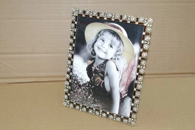 Luxus Bilderrahmen  aus Hartzinn mit Strass Steinen 23 cm x 18 cm - Bild 1 von 4