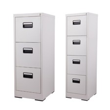 Lockable Filing Cabinet Metal 3/4 Drawers Storage Chest Side Cupboard Freestand
