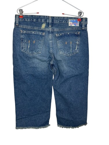 Mudd Women's Jeans Cut-Off P04 Distressed Raw Hem Shorts Denim Blue Sz. 7 NWT - Picture 8 of 11