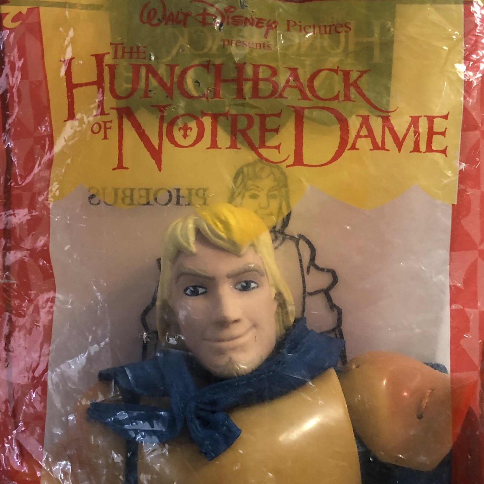 NIP Captain Phoebus 10” Finger Puppet Burger King Toy Hunchback Of Notre Dame